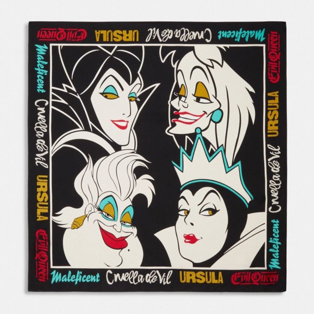 Coach Disney Villains Silk Scarf